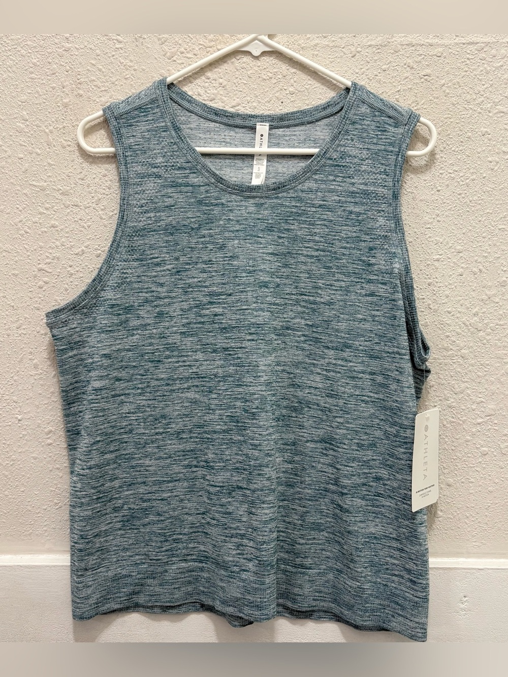 Athleta In Motion Tank Heather Teal Blue NWT XL
